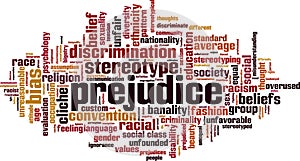 Prejudice word cloud