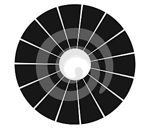 Preloader, circular loading bar. Pie chart, pie graph. Vector template