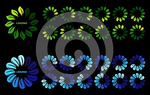 Preloading signs. Vector illustration