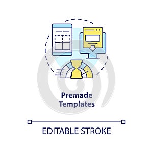 Premade templates concept icon