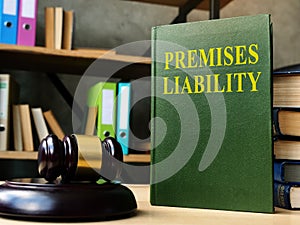 Premises liability laws book for personal injury cases. photo