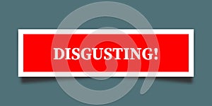 Disgusting tag on blue