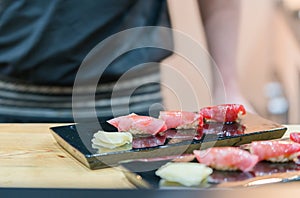 Premium Akami and Chutoro Sushi Tuna Sushi