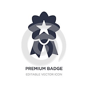 premium badge icon on white background. Simple element illustration from Signs concept