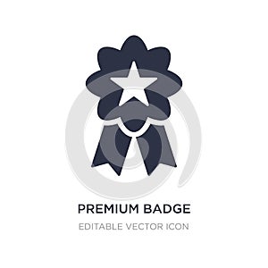 premium badge icon on white background. Simple element illustration from Signs concept photo