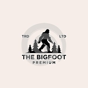Premium Big foot yeti logo icon illustration design