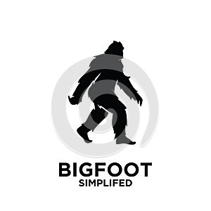 Premium Big foot yeti vector black logo icon illustration design