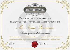Premium certificate template design