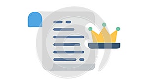 Premium Content Document Icon: Exclusive File, vector design Generative AI