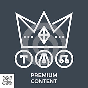 Premium content line icon