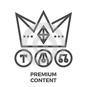 Premium content line icon
