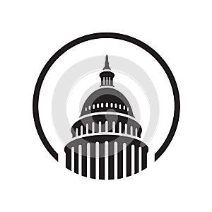 Premium Creative Landmark Capitol building logo vector design Iconic illustrations