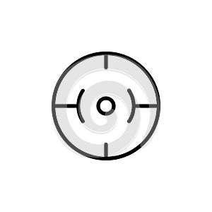 Premium crosshair icon or logo in line style