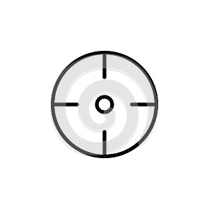 Premium crosshair icon or logo in line style