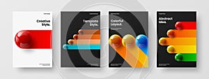Premium 3D spheres catalog cover concept bundle