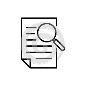 Premium document icon or logo in line style.