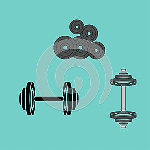 Premium Dumbbell Set Vector for Effective Workouts