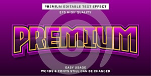 Premium editable text effect