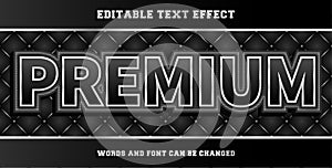 Premium editable text effect style