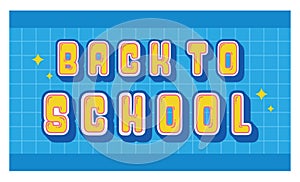 Premium editable text effects Back To School 3d template style.