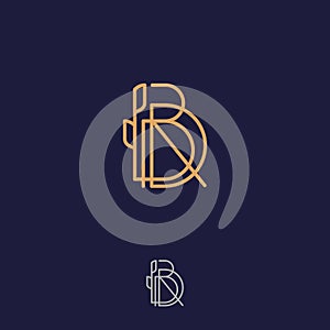 Premium and elegant letter BDR logo design