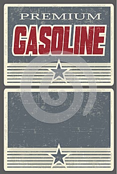 Premium Gasoline Poster for Filling Stations photo