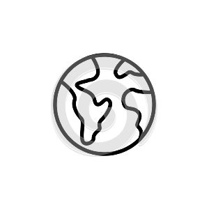 Premium globe icon or logo in line style.
