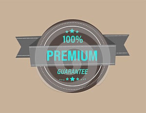 Premium Guarantee Vintage Label Icon Sign Vector Illustration EPS10