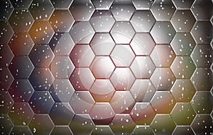 Premium Hexagon Space Colored Interstellar Ambiental Abstract Background photo