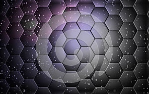 Premium Hexagon Space Colored Interstellar Ambiental Abstract Background photo