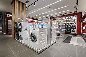 Premium home appliance store interior