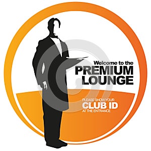 Premium lounge vector label