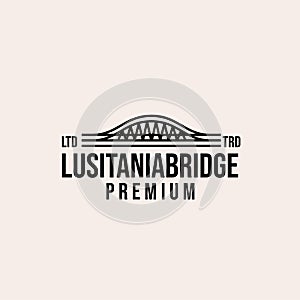 Premium lusitania bridge vector logo design