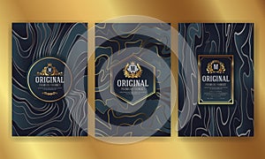 Premium Luxury Packaging Design With Heraldic Emblem Label