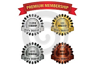 Premium membership badges photo