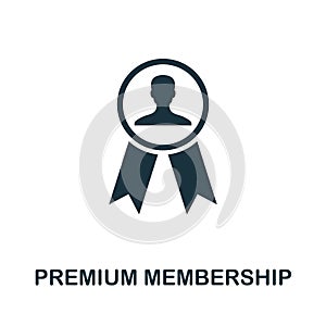Premium Membership icon. Simple element from loyalty program collection. Filled Premium Membership icon for templates,