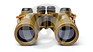 Premium Military Binoculars on White Background, Perfect for Advertising