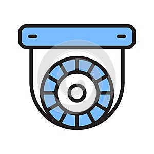 Premium outline style icon of security camera