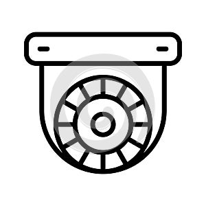 Premium outline style icon of security camera