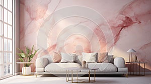 Premium Pastel Pink Marble Wallpaper For A Touch Of Luxury photo