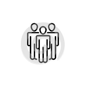 Premium people icon or logo in line style.