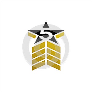 premium quality five stars 5 star logo vector design illustration