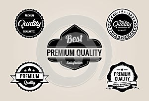 Premium Quality & Guarantee Labels Collection - retro design