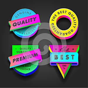 Premium quality and guarantee multicolored labels