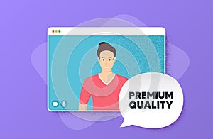 Premium quality. High product sign. Vector