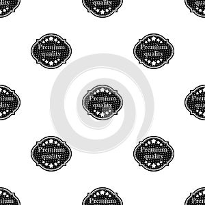 Premium quality icon in black style isolated on white background. Label pattern stock vector illustration.
