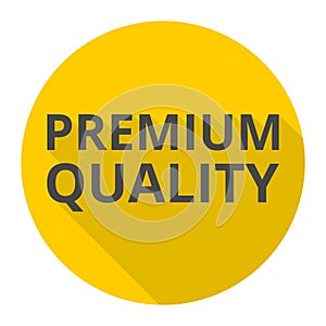 Premium quality icon with long shadow