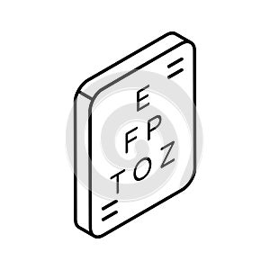 Premium quality isometric vector of eye chart, eye test icon