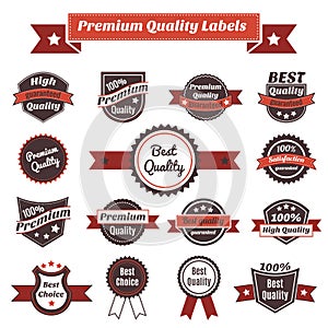 Premium quality labels and badges collection