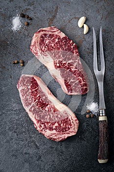 Premium quality marbled Japanese Wagyu beef